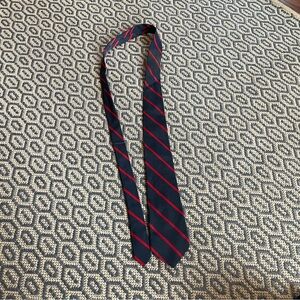 J Press Navy and Red Striped Tie